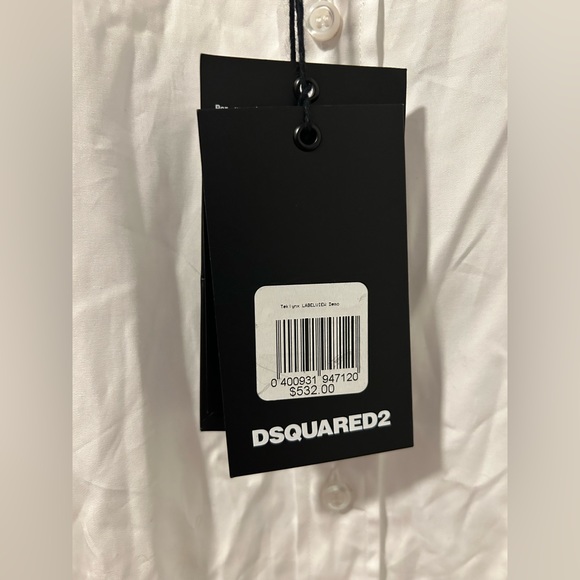 NWT Dsquared2 White Button Down Shirt - Picture 7 of 9